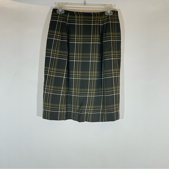 Jones New York Vintage Plaid Green/Beige Short Sleeve Suit - Picture 12 of 12